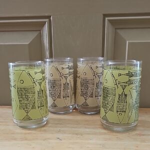Vintage Copenhagen Fish Glasses